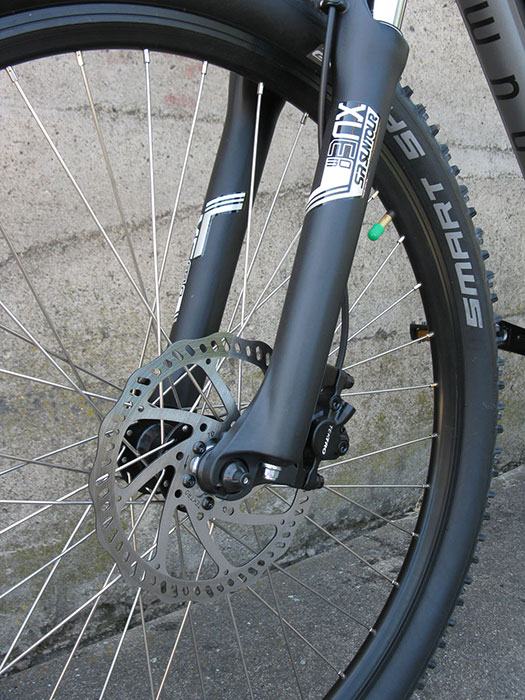 Magnum-Peak-front-brake-and-fork Magnum Peak electric bike