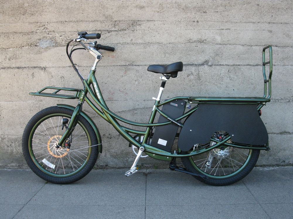 Pedego Stretch Cargo Bike - olive green 2